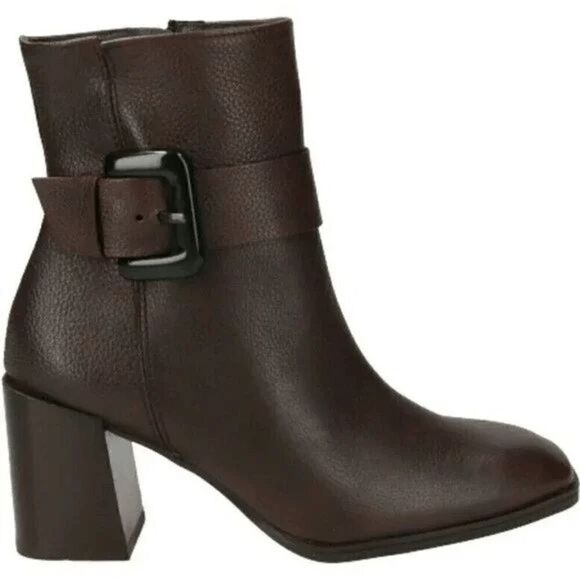 Paul Green‎ Women's Nirvana Leather Block Heeled Ankle Boots Brown Size 8.5 NWOB - Picture 1 of 11